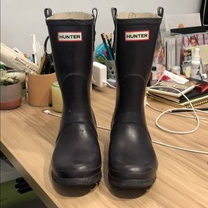 Hunter mid calf rain boots - Purple - size 8
